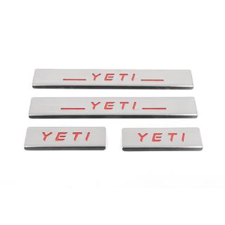 Nerezové lišty prahov Carmos V2-RED (4 ks)
