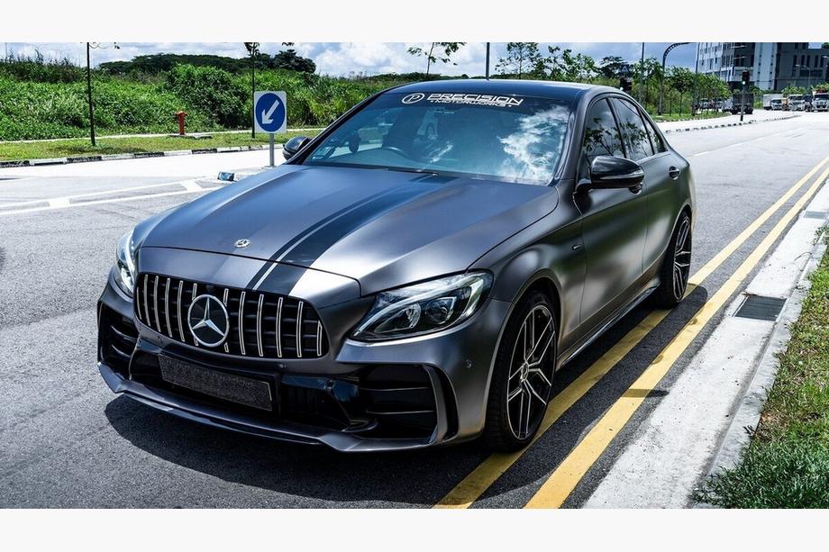 Mercedes C-class W205 2014–2021 Súprava bodykitu s kompletným zadným nárazníkom (dizajn Black Mamba C63GT) Fotografia 1