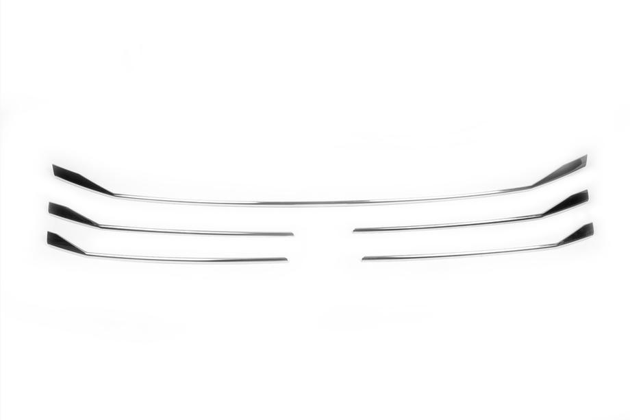 Volkswagen T6 2015–2024 Chrómové lišty na masku 2019+ (5 ks, nerez) OmsaLine - talianska nehrdzavejuca ocel Fotografia 2