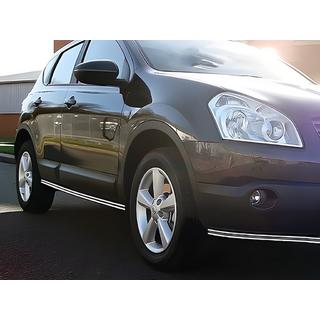 Dvojité bočné rúrky (2 ks, nerez) Nissan Qashqai 2007–2010 fotografia 3