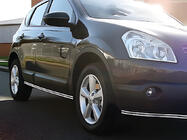 Nissan Qashqai 2010–2014 Dvojité bočné rúrky (2 ks, nerez) fotografia 3