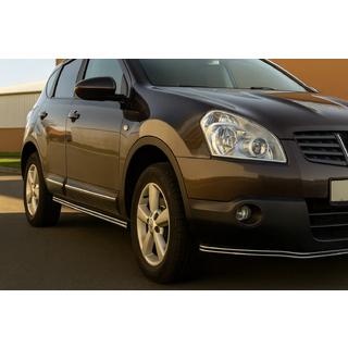 Dvojité bočné rúrky (2 ks, nerez) Nissan Qashqai 2010–2014 fotografia 1