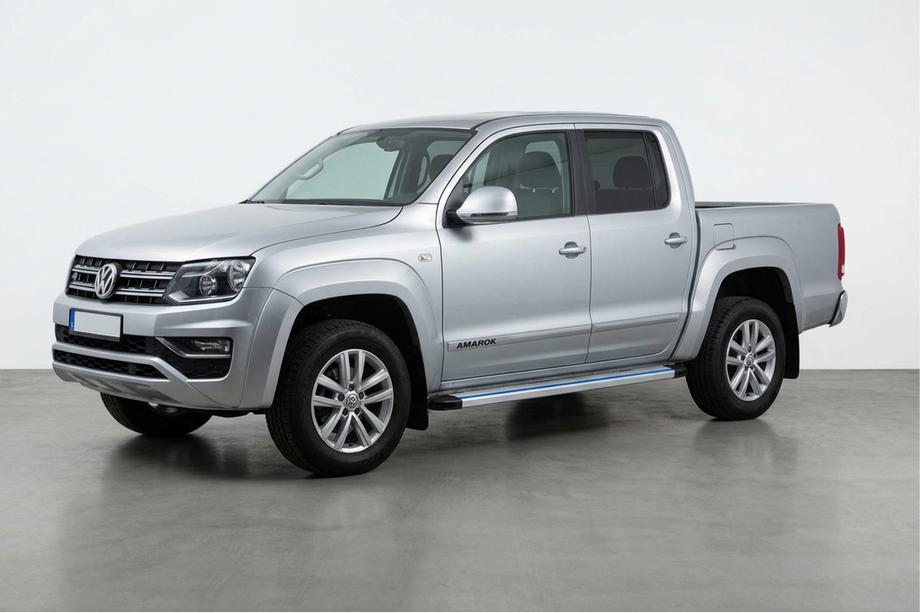 Volkswagen Amarok 2010–2022 Bočné nášľapy Maya Blue-Grey (2 ks, hliník) Image
