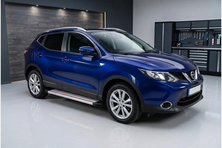 Nissan Qashqai 2014–2021 Bočné nášľapy Maya Red-Grey (2 ks, hliník) Image