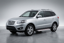 Hyundai Santa Fe 2 2006–2012 Bočné nášľapy Maya Red-Grey (2 ks, hliník) fotografia 1