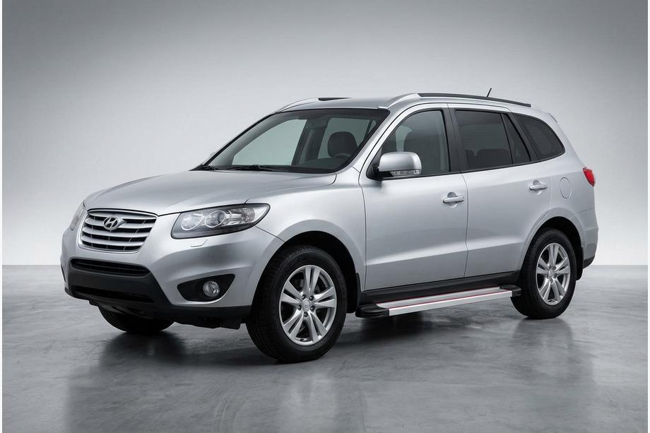 Hyundai Santa Fe 2 2006–2012 Bočné nášľapy Maya Red-Grey (2 ks, hliník) Image