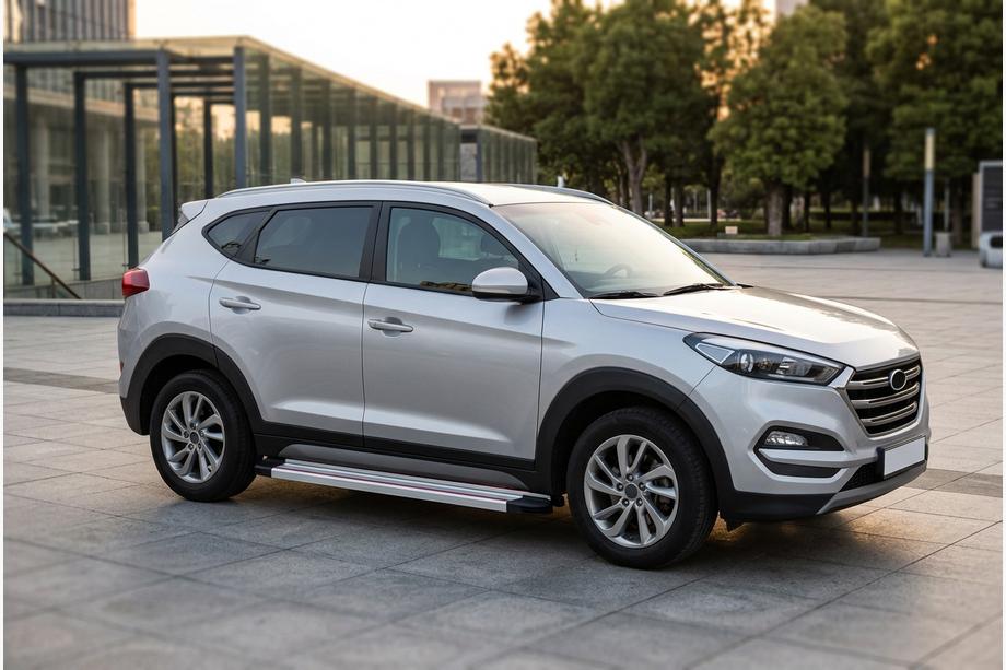 Hyundai Tucson TL 2016–2021 Bočné nášľapy Maya Red-Grey (2 ks, hliník) Image