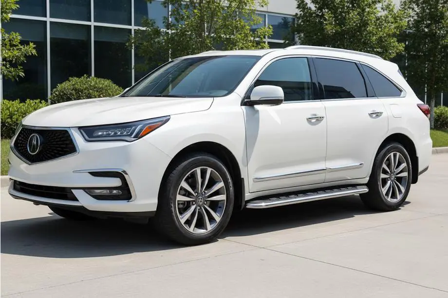 Acura MDX 2013–2020 Bočné prahy Maydos V1 (2 ks, hliník ↗ nehrdzavejúca oceľ) Image