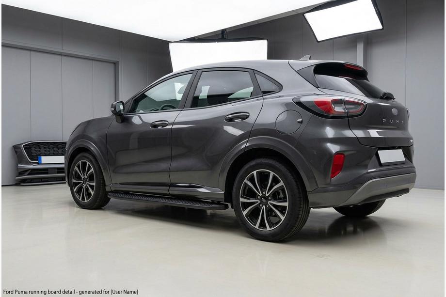Ford Puma 2019– Bočné prahy Tayga Black (2 ks, hliník) Fotografia 1