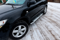 Hyundai Santa Fe 2 2006–2012 Mevsim Grey bočné nášľapy (2 ks, hliník) fotografia 1