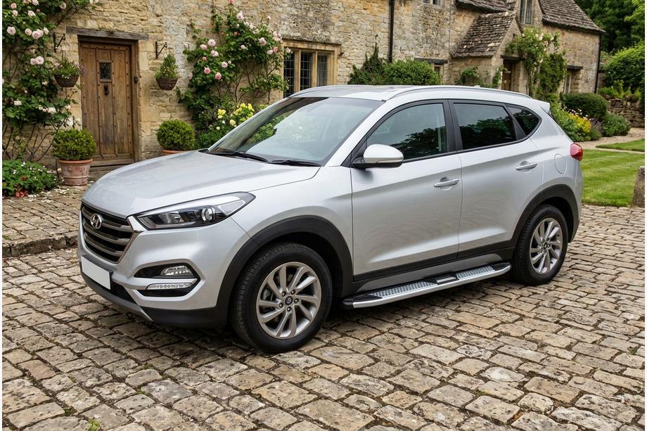 Hyundai Tucson TL 2016–2021 Mevsim Grey bočné nášľapy (2 ks, hliník) Fotografia 1