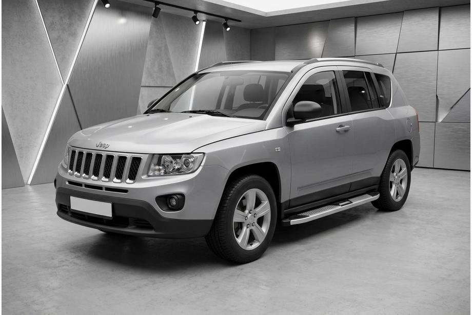 Jeep Compass 2006–2016 Mevsim Grey bočné nášľapy (2 ks, hliník) Fotografia 1