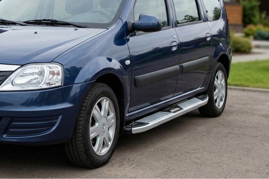 Renault Logan MCV 2005–2013 Mevsim Grey bočné nášľapy (2 ks, hliník) Fotografia 3