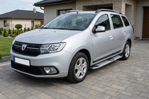 Renault Logan MCV 2013–2022 Mevsim Grey bočné nášľapy (2 ks, hliník) fotografia 1