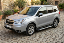 Subaru Forester 2013–2018 Mevsim Grey bočné nášľapy (2 ks, hliník) fotografia 1