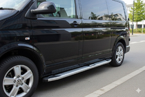 Volkswagen T5 Caravelle 2004–2010 Mevsim Grey bočné nášľapy (2 ks, hliník) Krátky rázvor fotografia 3
