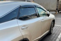 Lexus RX 2016–2022 Okenné veterné deflektory s chrómovou lištou LONG (4 ks, HIC) fotografia 2