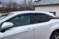 Lexus RX 2016–2022 Okenné deflektory s chrómovou lištou Short (4 ks, HIC) fotografia 2