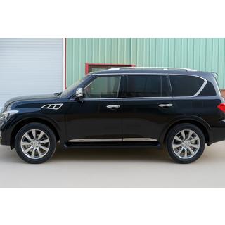 Dverné lišty (4 ks, chrómové) Nissan Armada 2016–2024 fotografia 3