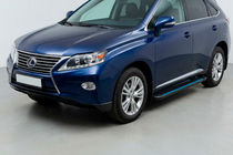 Lexus RX 2009–2015 Bočné nášľapy Maya Blue (2 ks, hliník) fotografia 1
