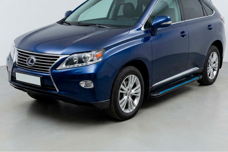 Lexus RX 2009–2015 Bočné nášľapy Maya Blue (2 ks, hliník) Image