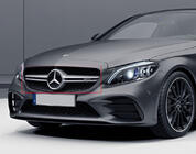 Mercedes C-class W205 2014–2021 Predná maska AMG Silver (pre Avantgarde/AMG-Line/C43 AMG) fotografia 3