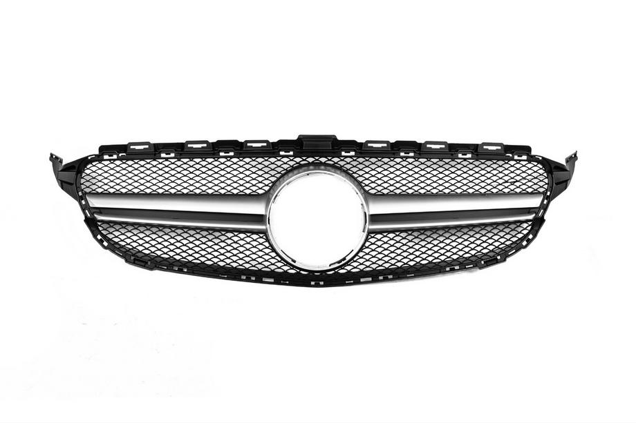 Mercedes C-class W205 2014–2021 Predná maska AMG Silver (pre Avantgarde/AMG-Line/C43 AMG) 2018+, s kamerou Fotografia 7