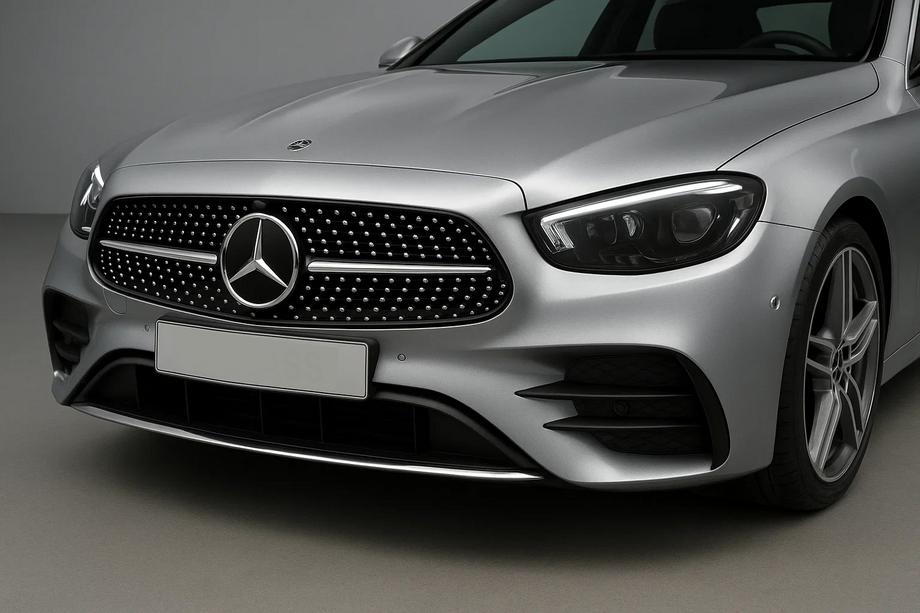 Mercedes Trieda E W213 2016–2023 Predná maska Diamond Silver (AMG Line, 2020+) Bez miesta pre kameru Image
