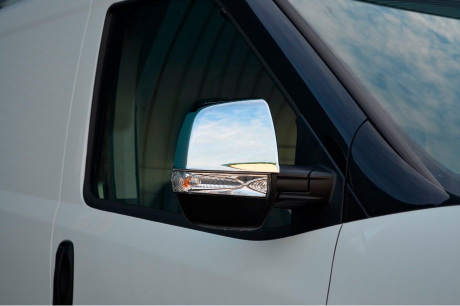 Opel Combo 2012–2018 Nerezové chrómové kryty spätných zrkadiel (2 ks) OmsaLine – talianska nehrdzavejúca oceľ Image