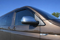 Volkswagen T6 2015–2024 Kryty zrkadiel (2 ks, nerezová oceľ) OmsaLine – talianska nehrdzavejúca oceľ fotografia 1