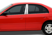 Honda Civic Sedan VII 2001–2006 Nerezové kryty stĺpikov (4 ks) fotografia 1