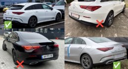 Mercedes CLA C118 2019– Zadný difúzor s koncovkami výfuku (dizajn CLA45) fotografia 4