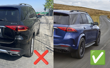 Mercedes GLE W167 2018– Zadný difúzor s koncovkami výfuku GLE63 Silver (2018-2026) fotografia 4