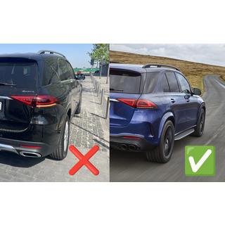 Zadný difúzor s koncovkami výfuku GLE63 Silver (2018-2026) fotografia 4