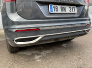 Volkswagen Tiguan 2016–2023 Krycie lišty – imitácia koncoviek výfuku 2020+ (3 ks, nerez) Carmos - turecká oceľ fotografia 4