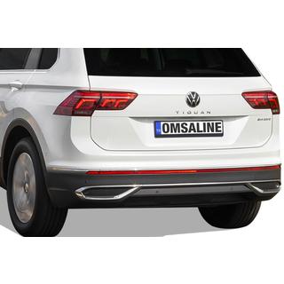 Krycie lišty – imitácia koncoviek výfuku 2020+ (3 ks, nerez) Volkswagen Tiguan 2016–2023 fotografia 1