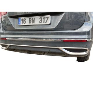 Krycie lišty – imitácia koncoviek výfuku 2020+ (3 ks, nerez) Volkswagen Tiguan 2016–2023 fotografia 3