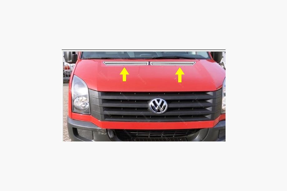 Volkswagen Crafter 2006–2016 Lišta na kapotu (2 ks, nerez) Image