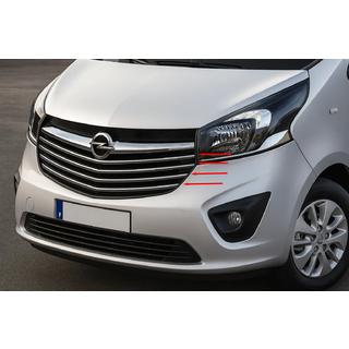 Lišty na masku Carmos (nerez) Opel Vivaro 2015–2019 fotografia 1