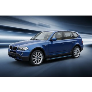 Bočné nášľapy Maya Blue (2 ks, hliník) BMW X3 E83 2003–2010 fotografia 1