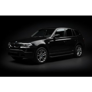 Bočné nášľapy Allmond Black (2 ks, hliník) BMW X3 E83 2003–2010 fotografia 1