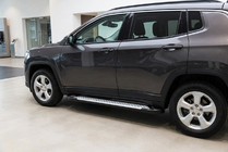 Jeep Compass 2016– Bočné nášľapy Allmond Grey (2 ks, hliník) fotografia 1