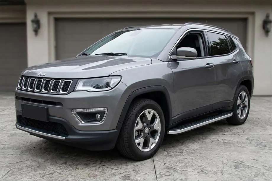 Jeep Compass 2016– Bočné prahy Tayga Grey (2 ks, hliník) Image