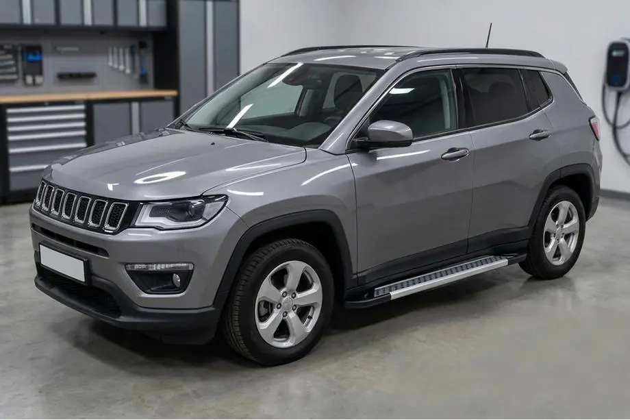 Jeep Compass 2016– Bočné nášľapy Vision New Grey (2 ks, hliník) Image