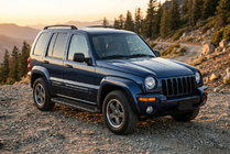 Jeep Cherokee/Liberty 2002–2007 Bočné nášľapy Allmond Black (2 ks, hliník) fotografia 1