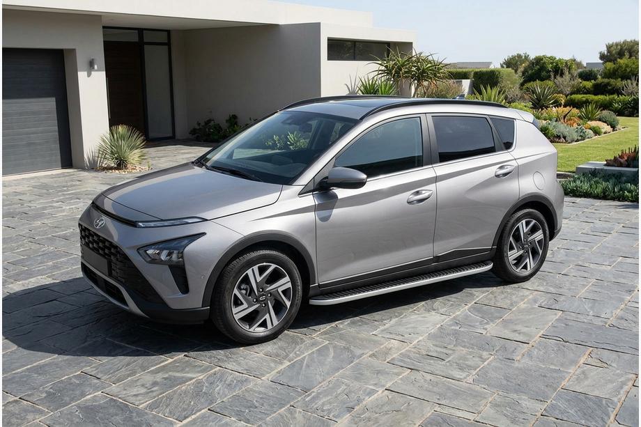 Hyundai Bayon 2021– Bočné prahy Tayga Grey (2 ks, hliník) Image