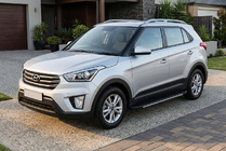Hyundai Creta 2014–2020 Bočné prahy Bosphore Grey (2 ks, hliník) fotografia 1