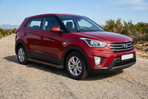 Hyundai Creta 2014–2020 Bočné nášľapy Maya Red (2 ks., hliník) fotografia 1