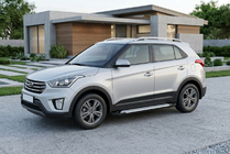 Hyundai Creta 2014–2020 Bočné nášľapy Allmond Grey (2 ks, hliník) fotografia 1
