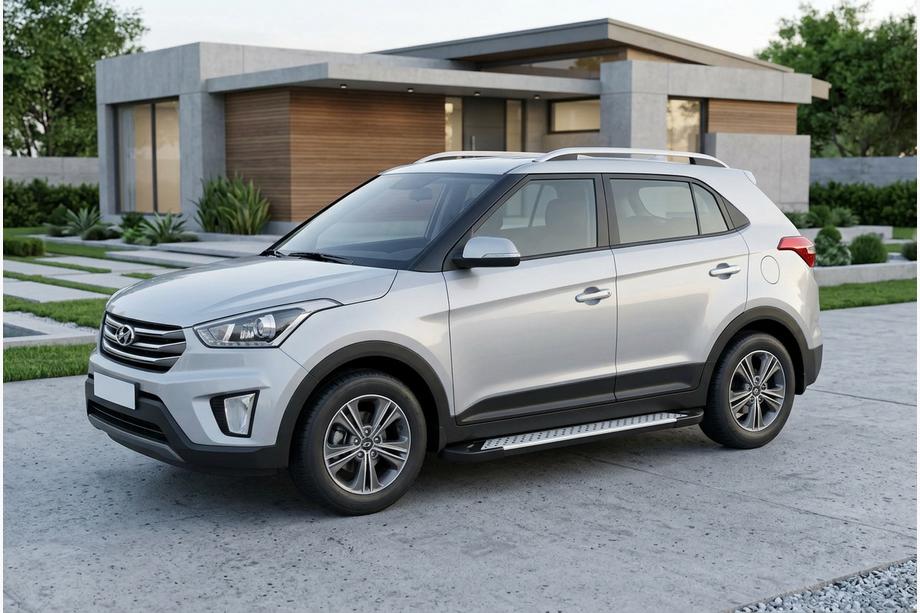 Hyundai Creta 2014–2020 Bočné nášľapy Allmond Grey (2 ks, hliník) Image